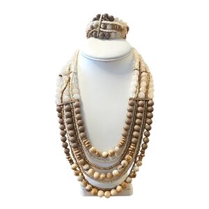 Vintage Style New York and Company multiple strand bracelet and necklace set